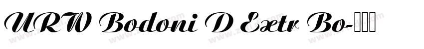 URW Bodoni D Extr Bo字体转换